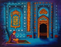 S. A. Noory, 18 x 24 Inch, Acrylic on Canvas, Cityscape Painting, AC-SAN-228 S. A. Noory, 18 x 24 Inch, Acrylic on Canvas, Cityscape Painting, AC-SAN-228